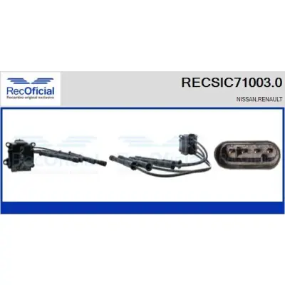 Máxima Calidad Bobina de encendido RECOFICIAL RECSIC71003.0 RECOFICIAL RECSIC71003.0